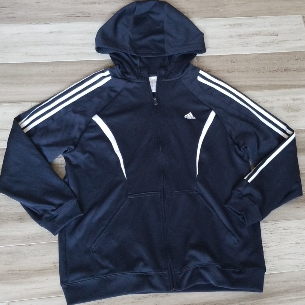 Adidas Zip Up Hooded Track Jacket